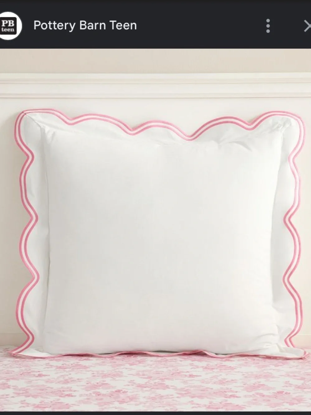 LoveShackFancy Embroidered Scallop Euro Pillow Cover